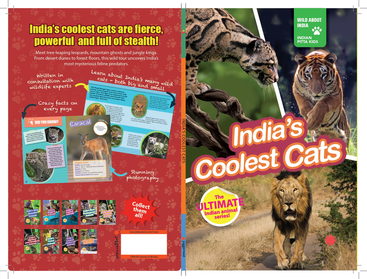 INDIA’S COOLEST CATS : Wild About India - Engaging Book for Kids (Ages 5-15) - Fun Facts, Trivia Questions and Answers to Teach Your Children about the Animal Kingdom