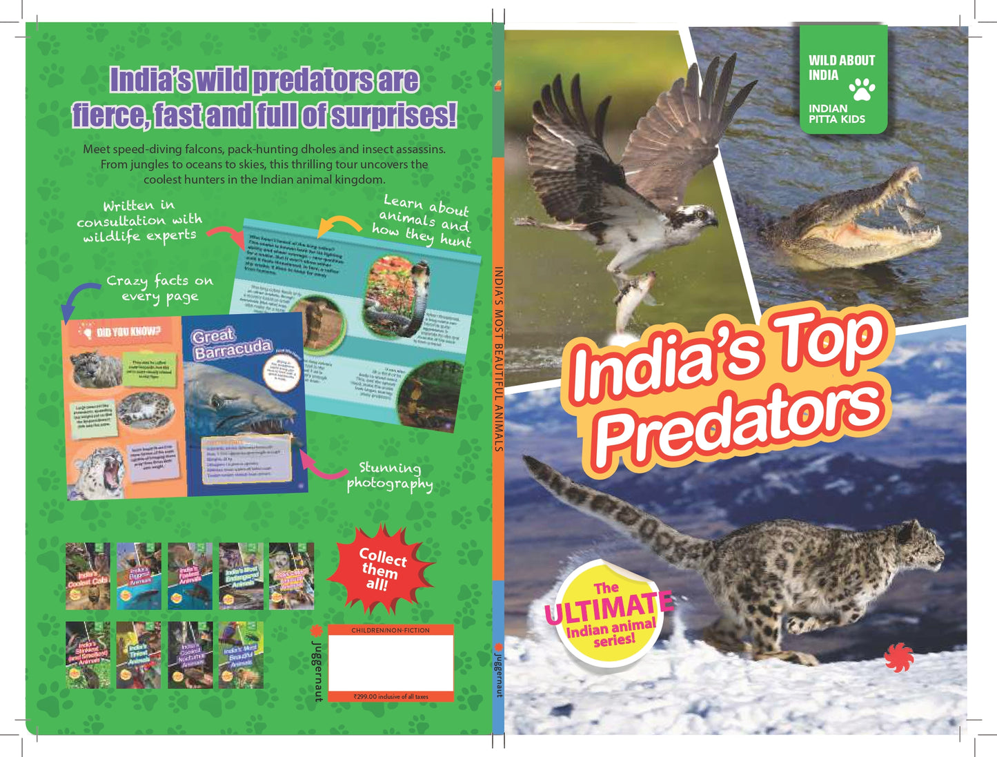INDIA’S TOP PREDATORS : Wild About India - Engaging Book for Kids (Ages 5-15) - Fun Facts, Trivia Questions and Answers to Teach Your Children about the Animal Kingdom