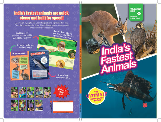 INDIA’S FASTEST ANIMALS : Wild About India - Engaging Book for Kids (Ages 5-15) - Fun Facts, Trivia Questions and Answers to Teach Your Children about the Animal Kingdom