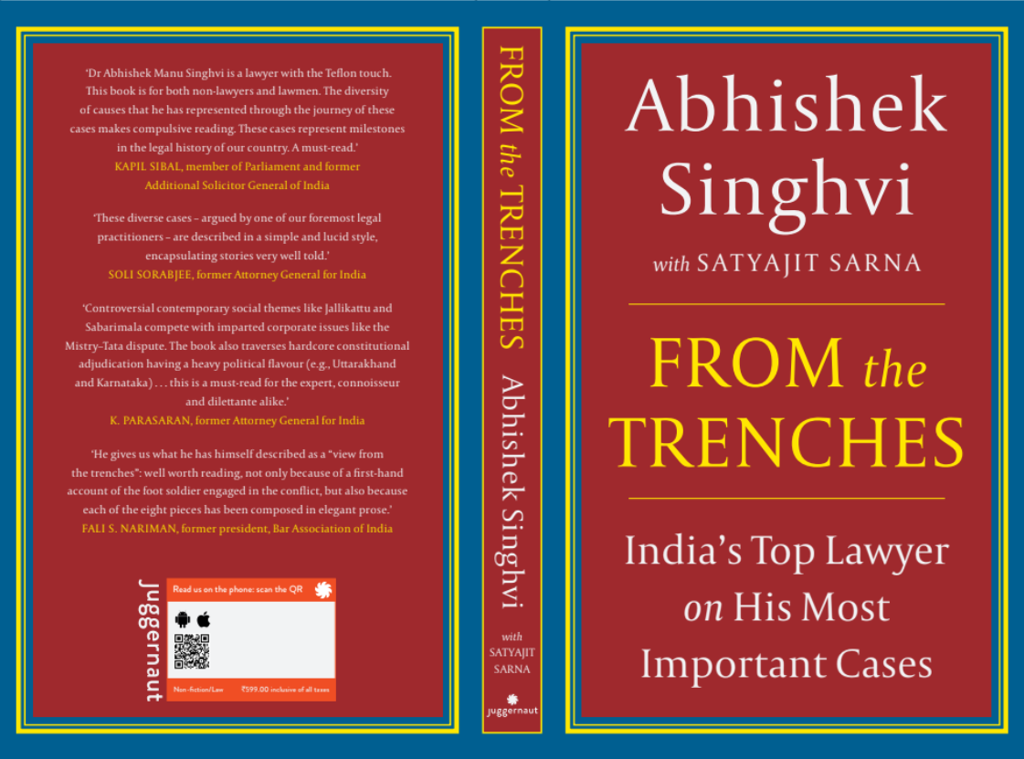 FROM THE TRENCHES : India’s Top Lawyer on His Most Important Cases